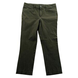Banana Republic Womens Pants Size 6 Green Slim Fit Chino Straight Leg Trouser